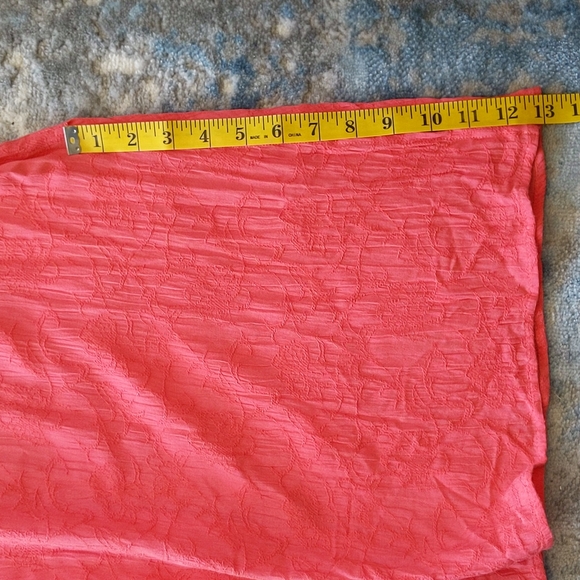 Karin Stevens Empire Waist Side Vent Maxi Dress 6 Peachy Pink Coral - Picture 15 of 15